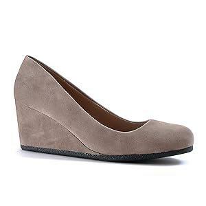 Guilty Shoes - Patricia-02 Taupe Suede, 9