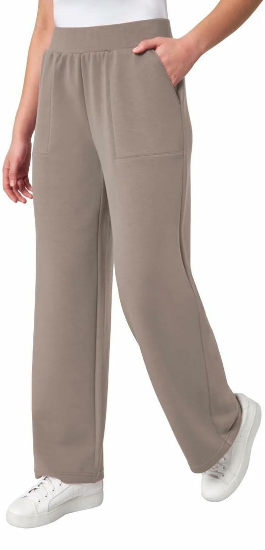 Mondetta Womens Heavyweight Wide Leg Pant (US, Alpha, X-Large, Regular, Regular, Tan)