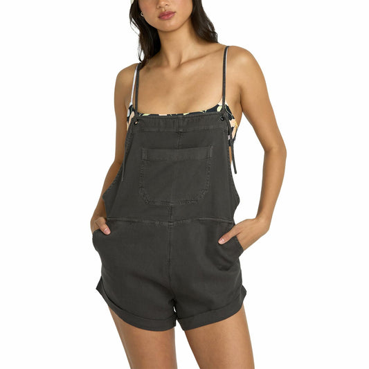 Billabong Women's Standard Wild Pursuit Short Overall, Off Black, Small