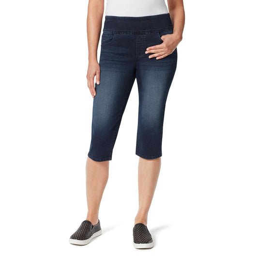 Gloria Vanderbilt Women's Amanda Pull on Skimmer Short, Sarasota Whiskers, 8 Regular