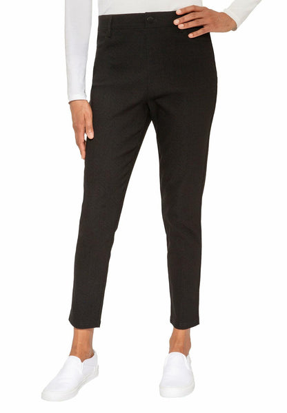 Mario Serrani Women's Pull On Pants, Textured, Black, Large (US, Alpha, Large, Regular, Regular, Black)