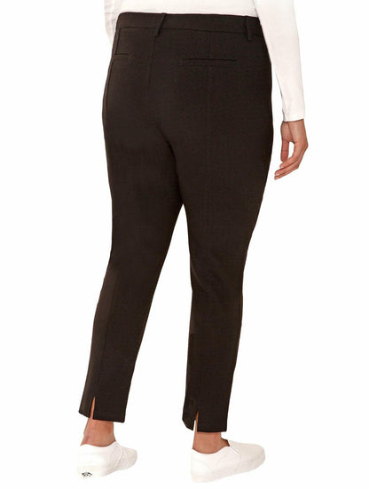 Mario Serrani Women's Pull On Pants, Textured, Black, Large (US, Alpha, Large, Regular, Regular, Black)