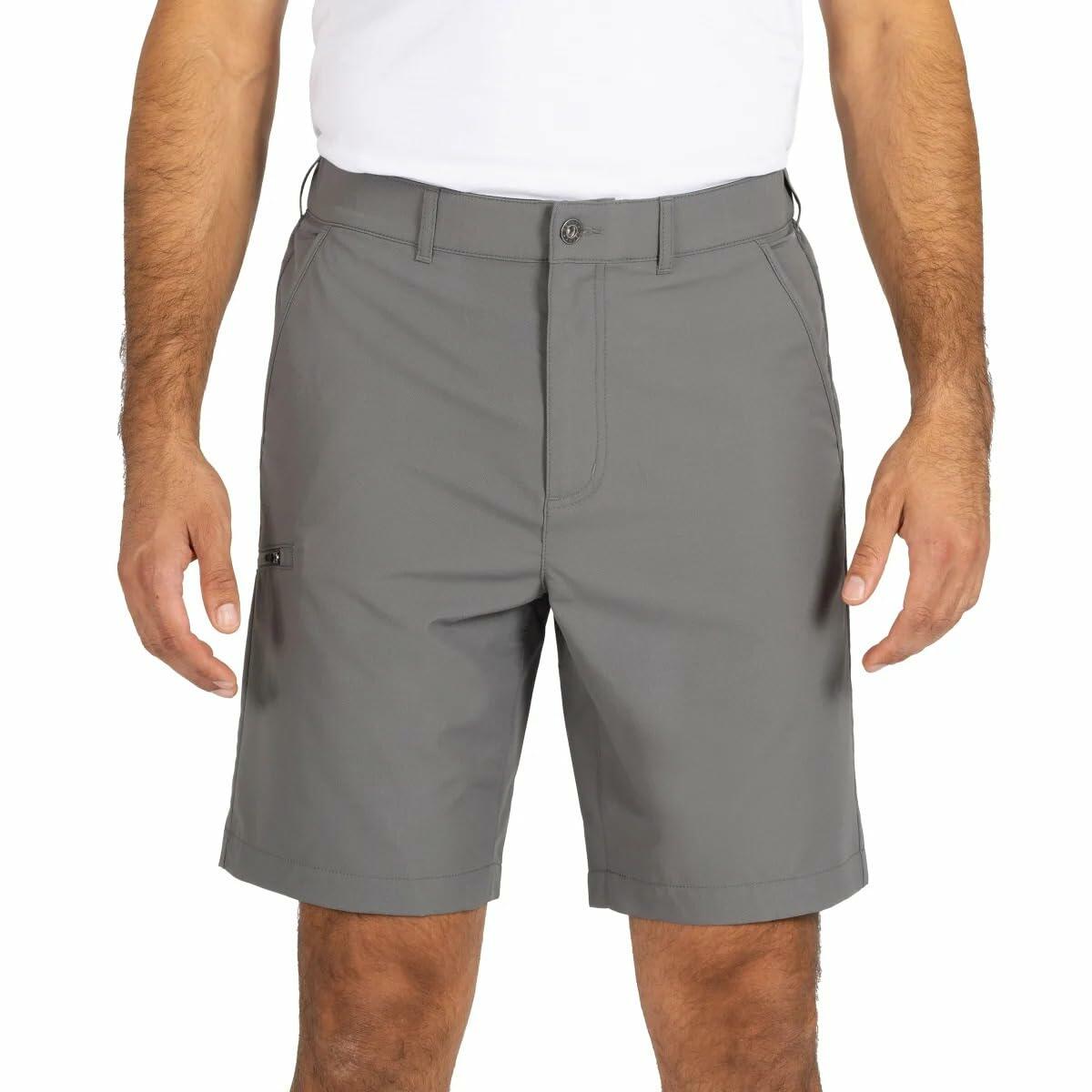 Gerry Men’s Elastic Waistband UPF 30+ Tech Short (Gray, 30)