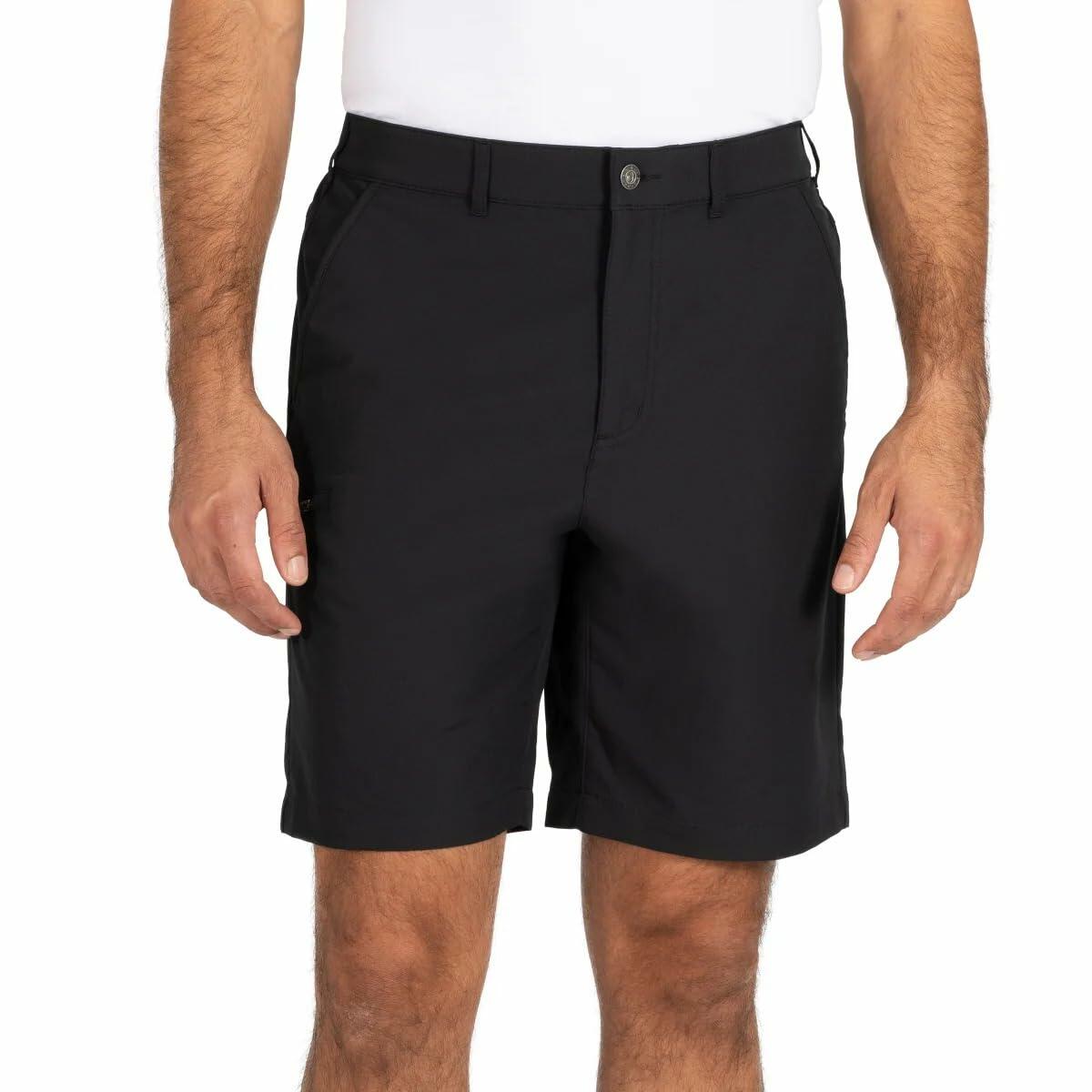 Gerry Men’s Elastic Waistband UPF 30+ Tech Short (Black, 32)