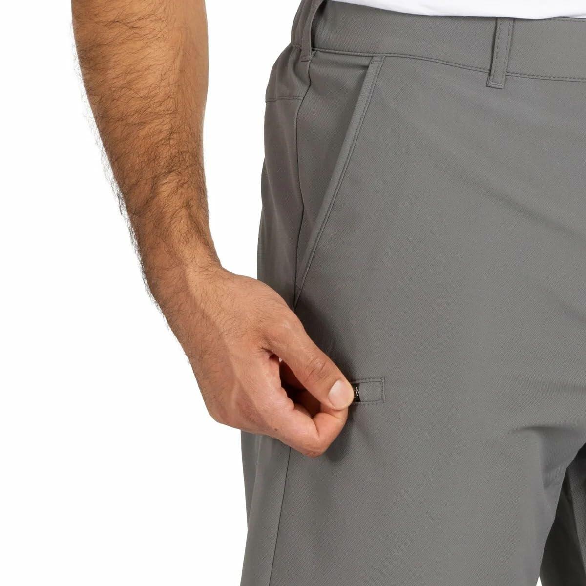 Gerry Men’s Elastic Waistband UPF 30+ Tech Short (Gray, 30)