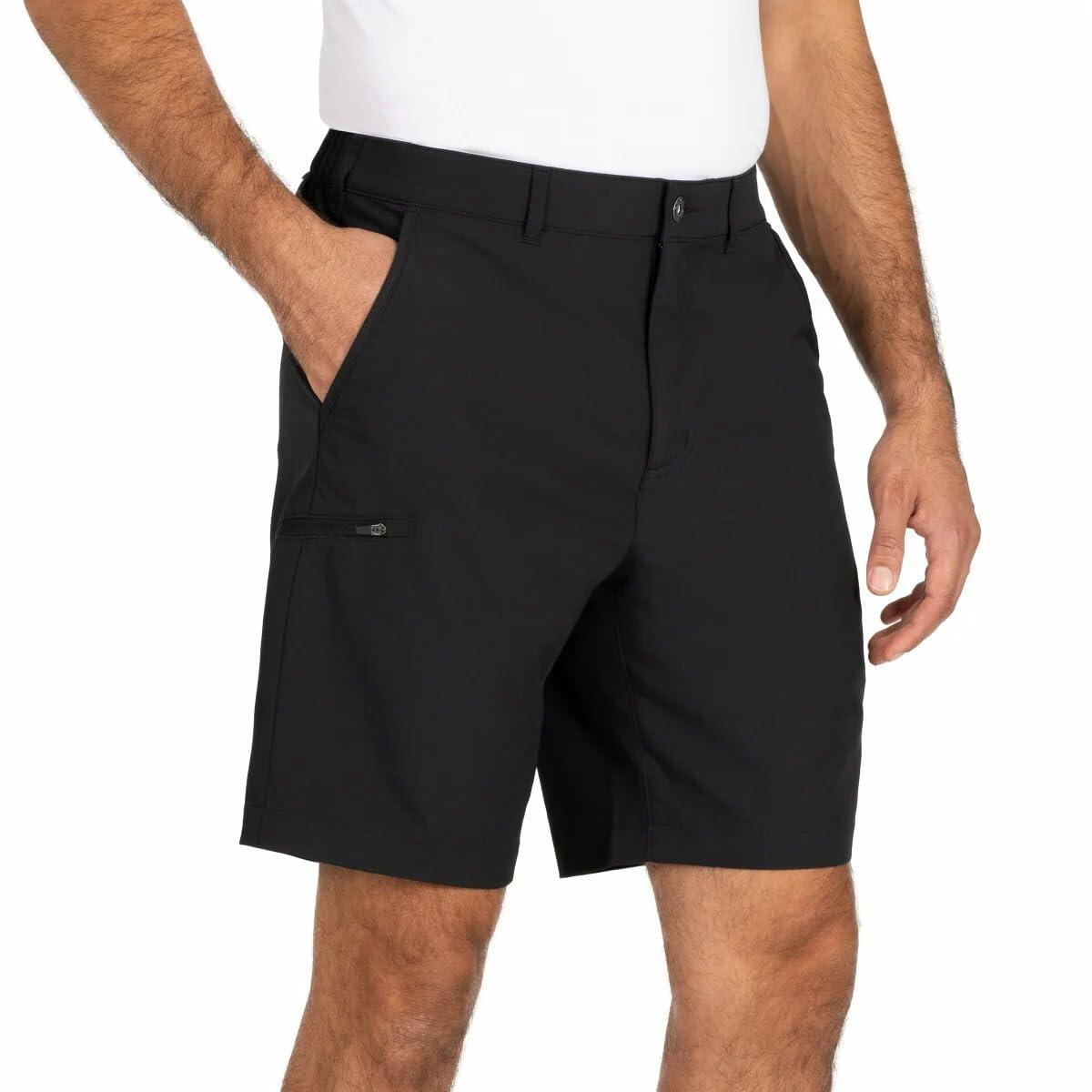 Gerry Men’s Elastic Waistband UPF 30+ Tech Short (Black, 30)