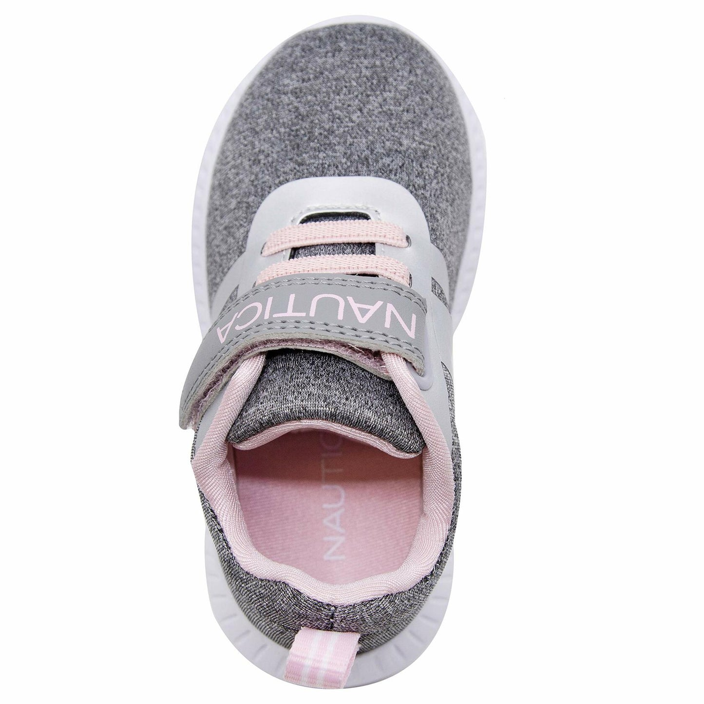 Nautica Kids Girls Fashion Sneaker Athletic Running Shoe with Stap for Toddler and Little Kids-Towhee Girls-Grey Heather-10