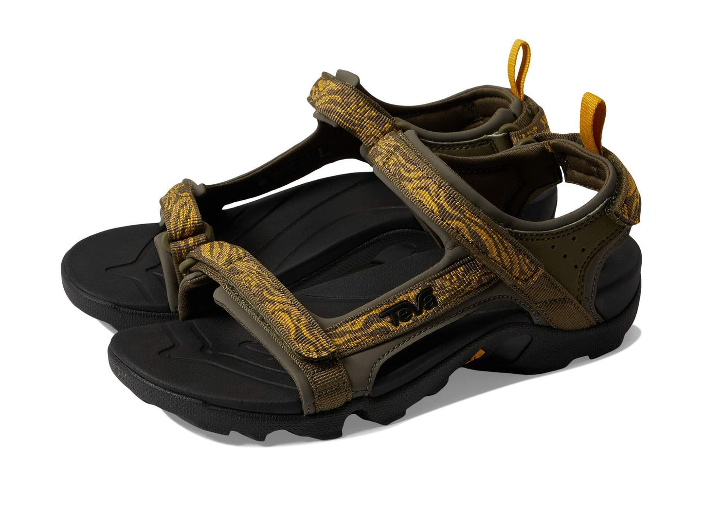 Teva Boy's Tanza Sandal, Lava Olive, 4 Big Kid