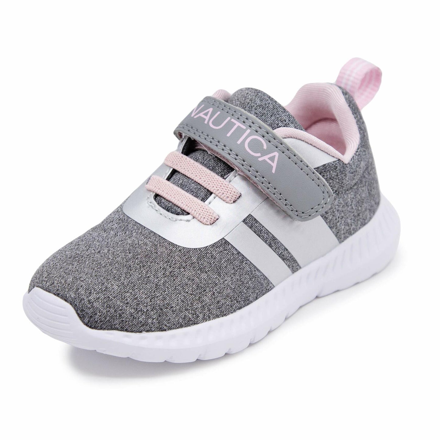 Nautica Kids Girls Fashion Sneaker Athletic Running Shoe with Stap for Toddler and Little Kids-Towhee Girls-Grey Heather-10
