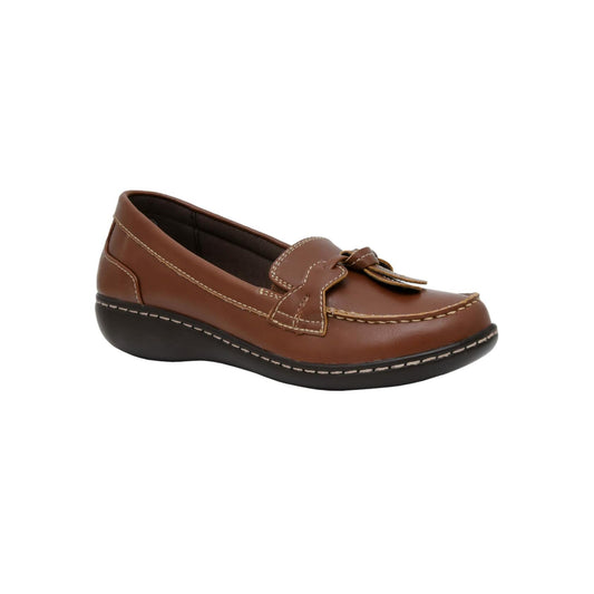 CUSHIONAIRE Women's Dale Casual Slip on +Wide Widths Available, Cognac 8