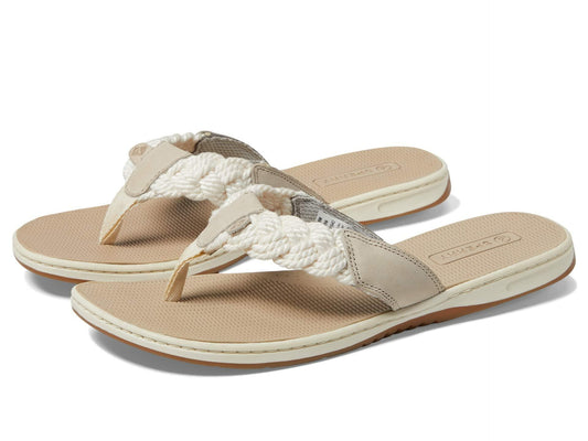 Sperry Ladies Footwear Women's Parrotfish Flip-Flop, Off White, 5.5