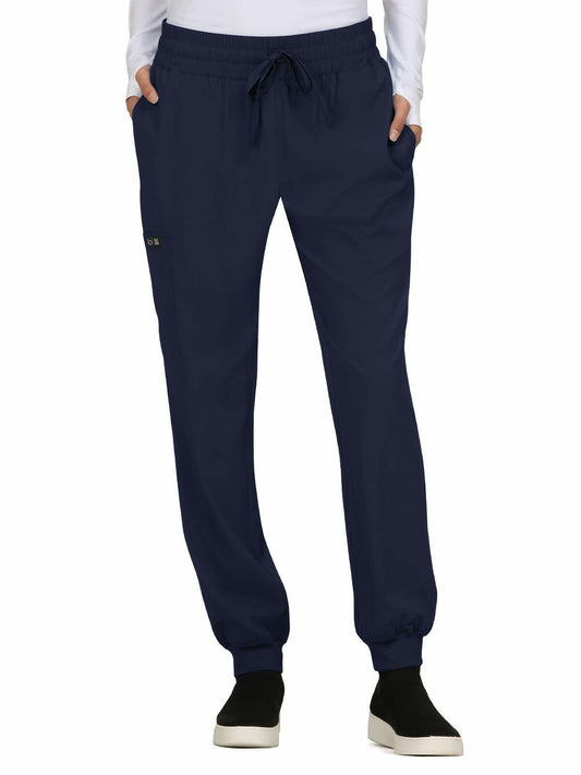 KOI Basics Women's 741 Gemma Jogger Pant (Navy, X-Large)