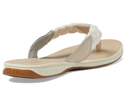 Sperry Ladies Footwear Women's Parrotfish Flip-Flop, Off White, 5.5