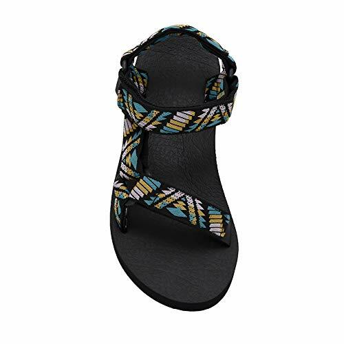 CUSHIONAIRE Women's Summer Sport Mat Sandal With +Comfort Black Multi, 7