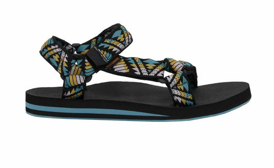 CUSHIONAIRE Women's Summer Sport Mat Sandal With +Comfort Black Multi, 7