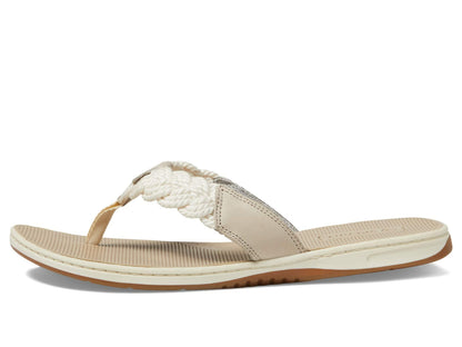 Sperry Ladies Footwear Women's Parrotfish Flip-Flop, Off White, 5.5