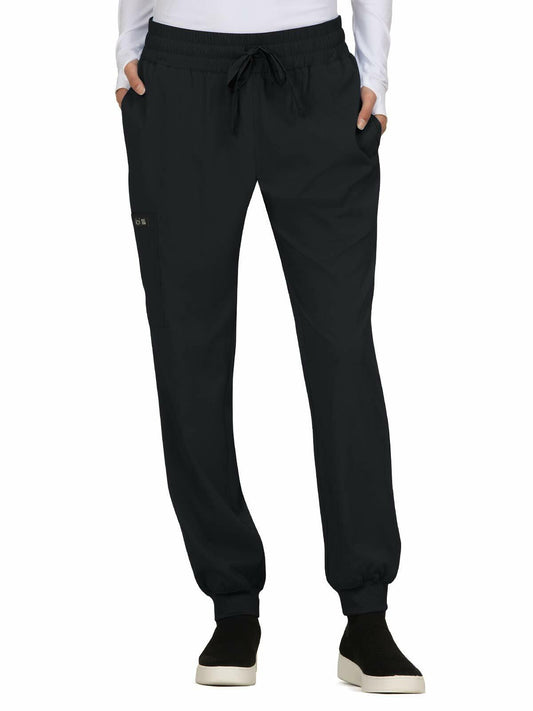 KOI Basics Women's 741 Gemma Jogger Pant (Black, Large Tall)