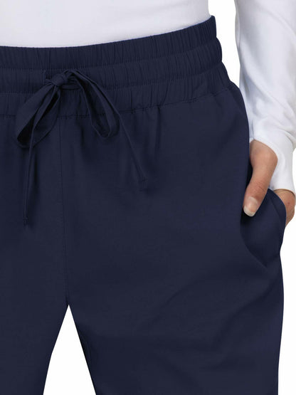 KOI Basics Women's 741 Gemma Jogger Pant (Navy, Large Petite)