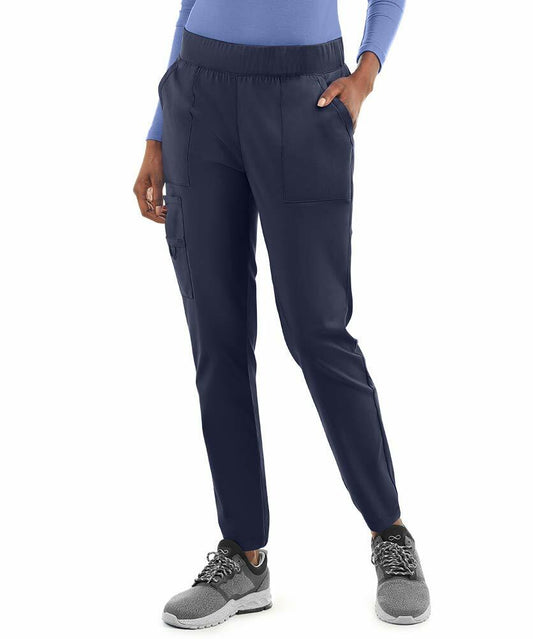CHEROKEE Workwear Professionals Women Scrubs Pant Mid Rise Jogger WW036 L, Wine