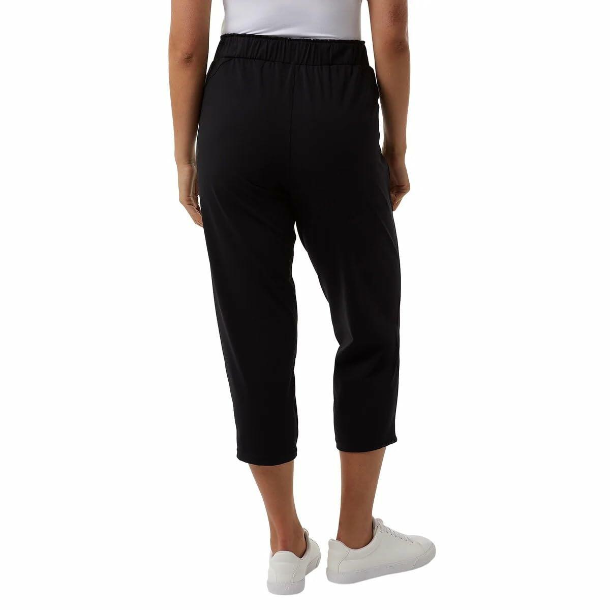 32 Degrees Women Nylon Lux Capri (US, Alpha, X-Large, Regular, Regular, Black)
