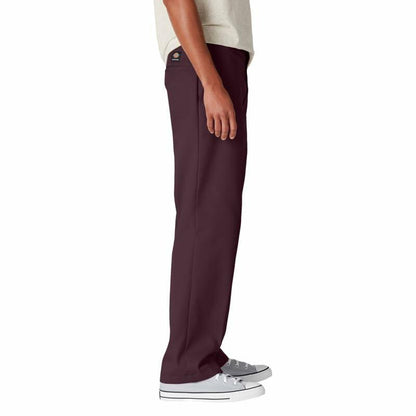 Dickies Men's Skateboarding Regular Fit Twill Pants, Maroon, 32W x 34L