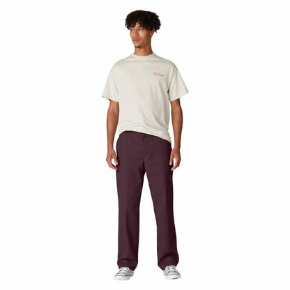 Dickies Men's Skateboarding Regular Fit Twill Pants, Maroon, 32W x 34L
