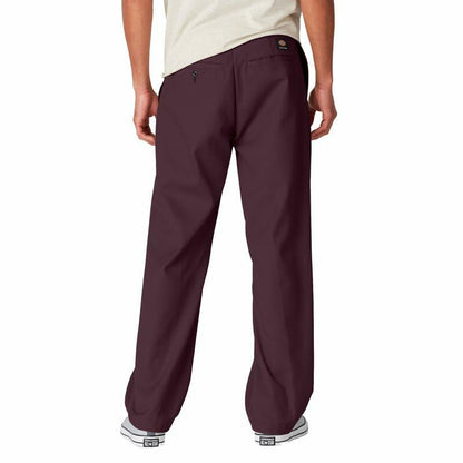 Dickies Men's Skateboarding Regular Fit Twill Pants, Maroon, 32W x 34L