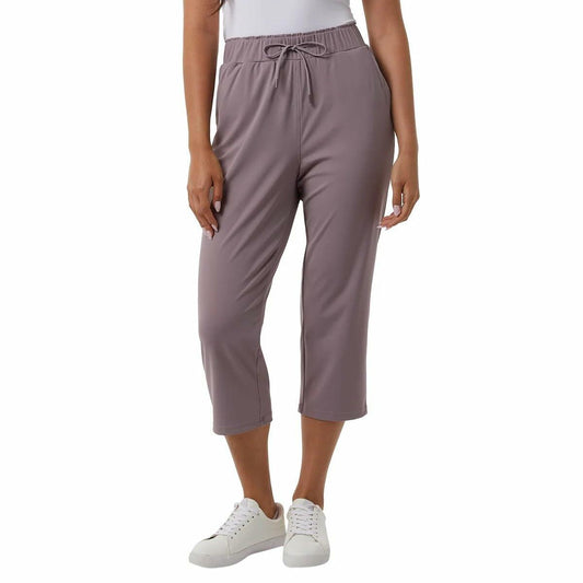 32 Degrees Women Nylon Lux Capri (US, Alpha, Large, Regular, Regular, Purple)