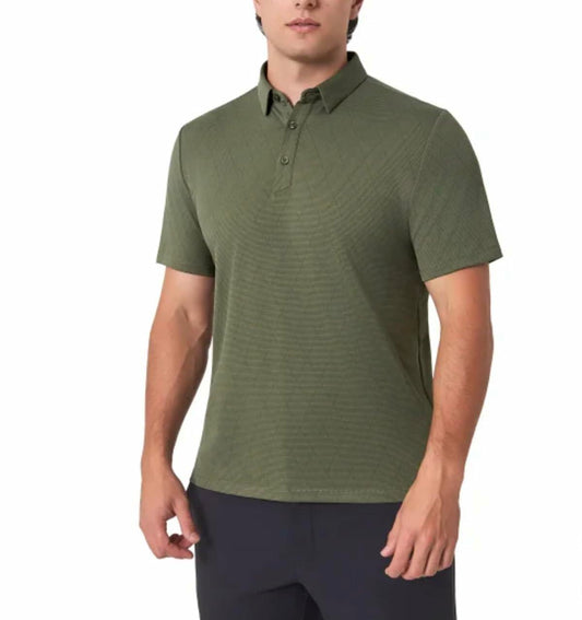 Modern Ambition Men's Stretch Moisture Wicking Short Sleeve Polo Shirt (US, Alpha, Small, Regular, Regular, Green)