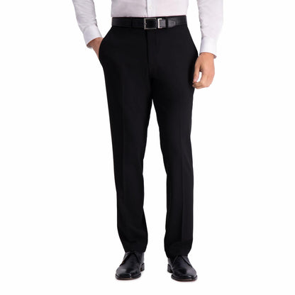 Kenneth Cole REACTION mens 4-way Stretch Solid Gab Slim Fit Dress Pants, Black, 32W x 29L US