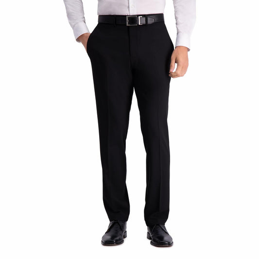 Kenneth Cole REACTION mens 4-way Stretch Solid Gab Slim Fit Dress Pants, Black, 32W x 29L US