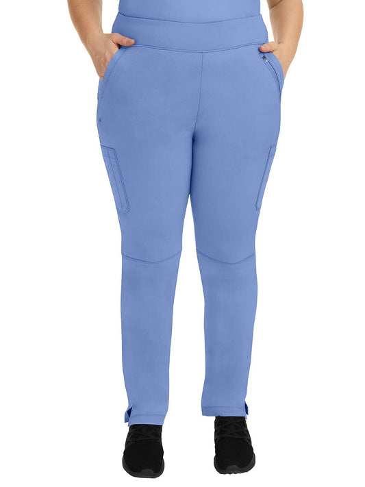 Healing Hands Purple Label Women's 9134 Tyra Pant 's Eight Pocket Scrub Pant - Large Tall,Ceil