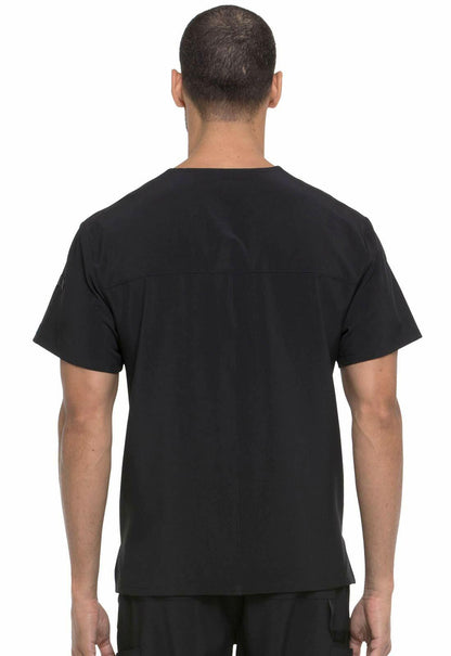 Dickies EDS Essentials Men Scrubs Top Tuckable V-Neck DK635, L, Black