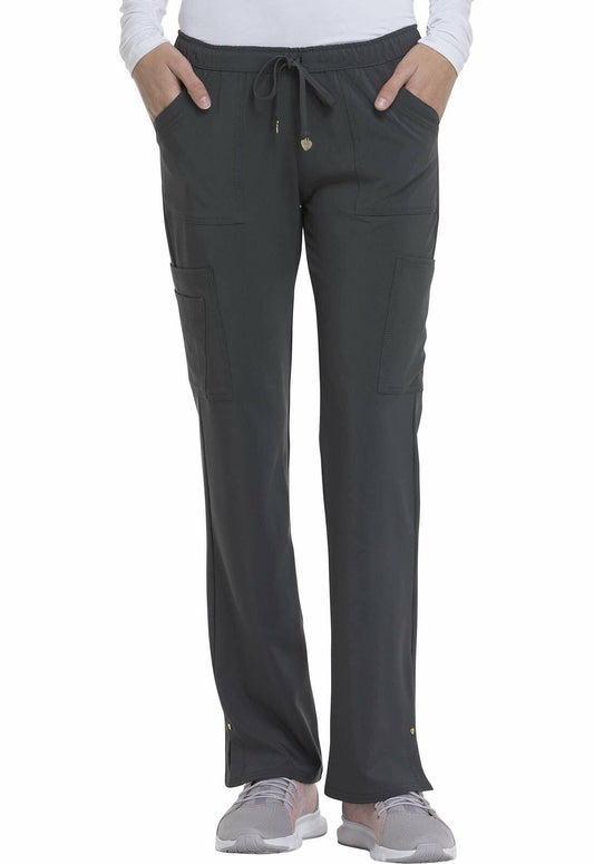 HeartSoul Women Scrubs Pant Low Rise Drawstring HS025, S, Pewter