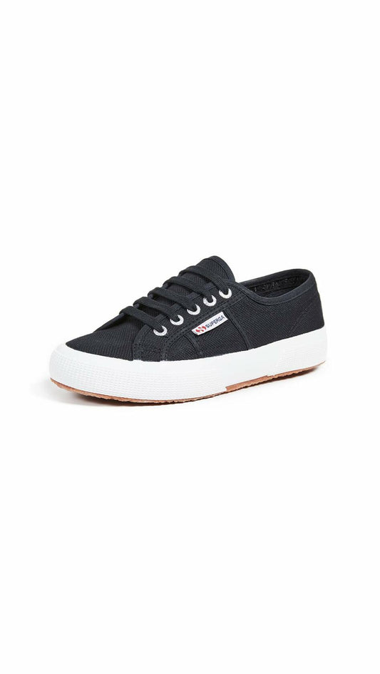 Superga Unisex 2750 Cotu Classic Sneaker,Black,35 EU (Women's 5 M US/Men's 3.5 M)