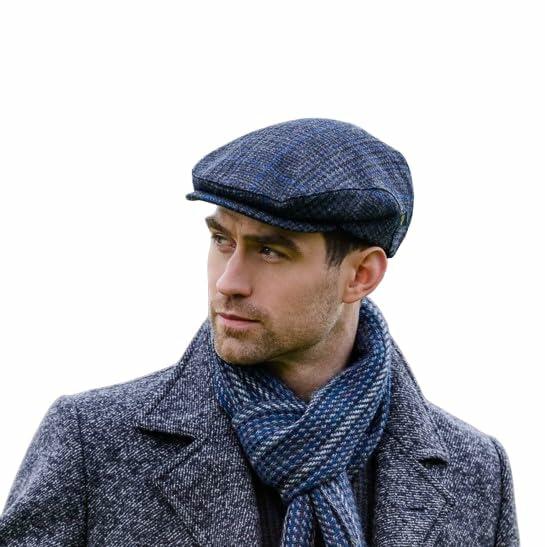 Mucros Weavers Irish Trinity Flat Cap for Men Newsboy Hat (X-Large, Color 434-1)