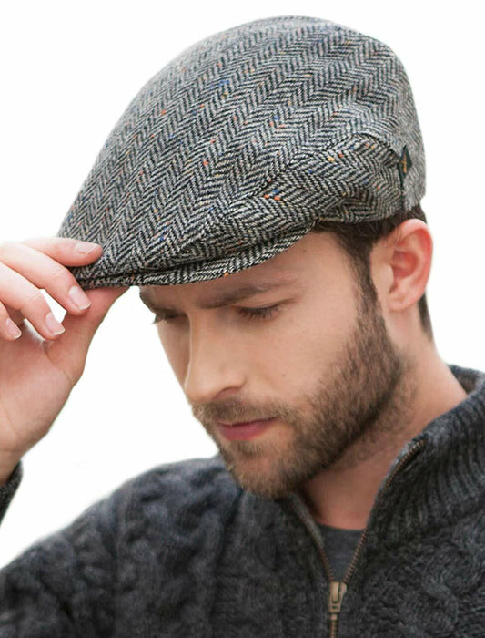 Mucros Weavers Irish Trinity Flat Cap for Men, Newsboy Hat (X-Large, Color 1)