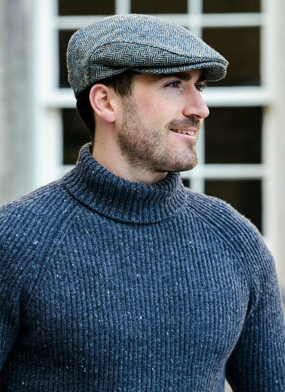 Mucros Weavers Irish Trinity Flat Cap for Men, Newsboy Hat (Medium, Color 1)