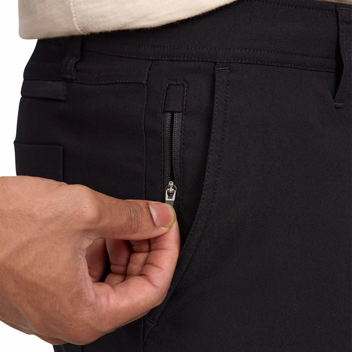Weatherproof Vintage Men's Hybrid Tech Pant (US, Waist Inseam, 32, 32, Regular, Regular, Black)