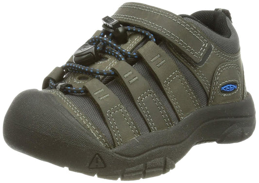 KEEN Kids Newport Shoe Casual Sneaker, Steel Grey/Brilliant Blue, 4 US Unisex Toddler