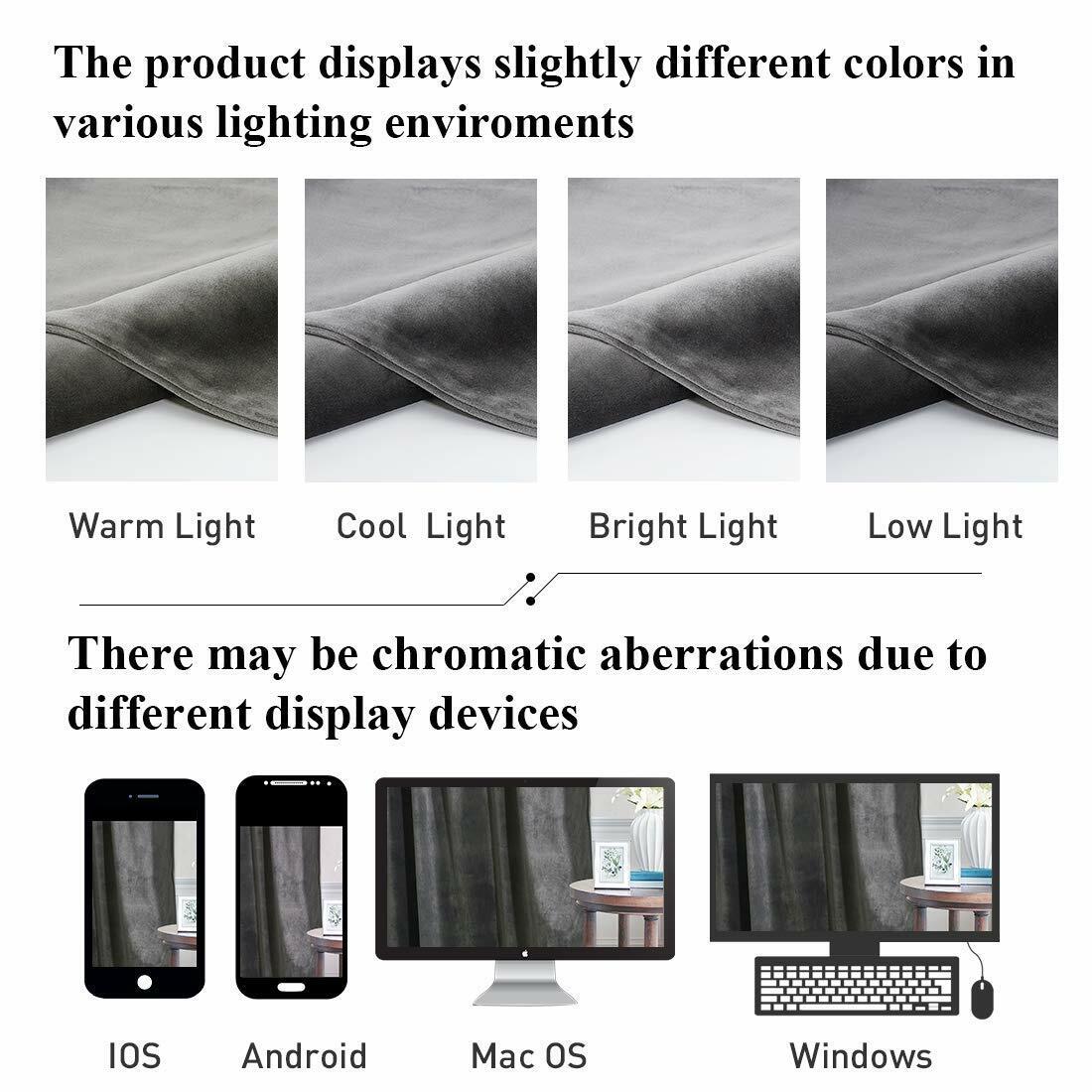 StangH Grey Velvet Curtains 84 inches Long - Soft Thick Velvet Blackout Window Drapes Thermal Insulated Window Treatment for Bedroom/Living Room/Dorm, W52 x L84 Per Panel, Set of 2