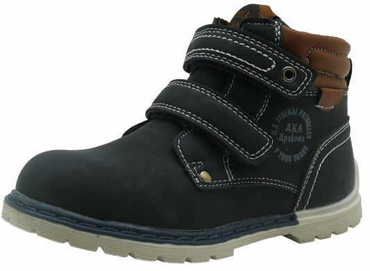 Apakowa Toddler Boy's Cowboy Boots (8 M US Toddler, Black)