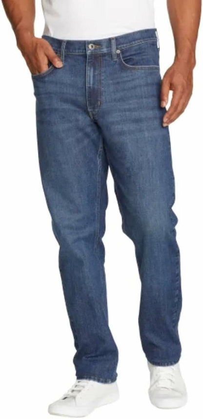 Eddie Bauer Men’s Regular Fit Two-Way Stretch Jean (Blue, 36W x 30L)