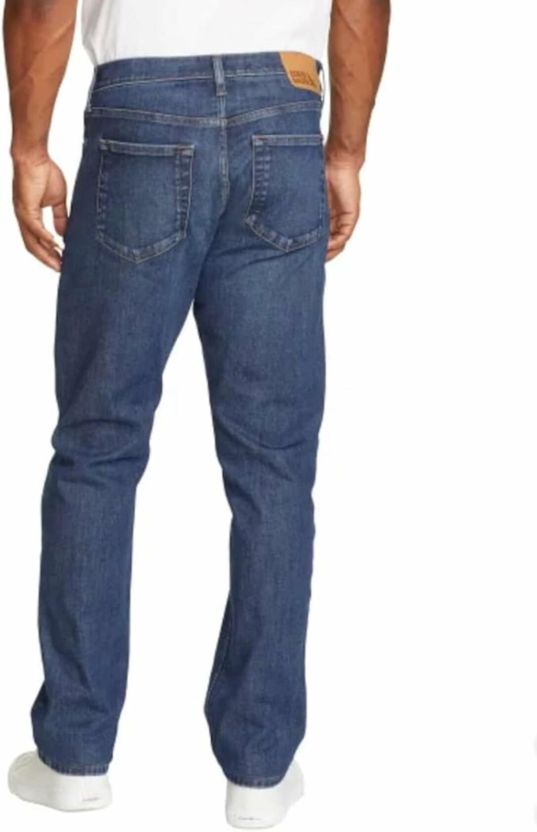 Eddie Bauer Men’s Regular Fit Two-Way Stretch Jean (Blue, 36W x 30L)