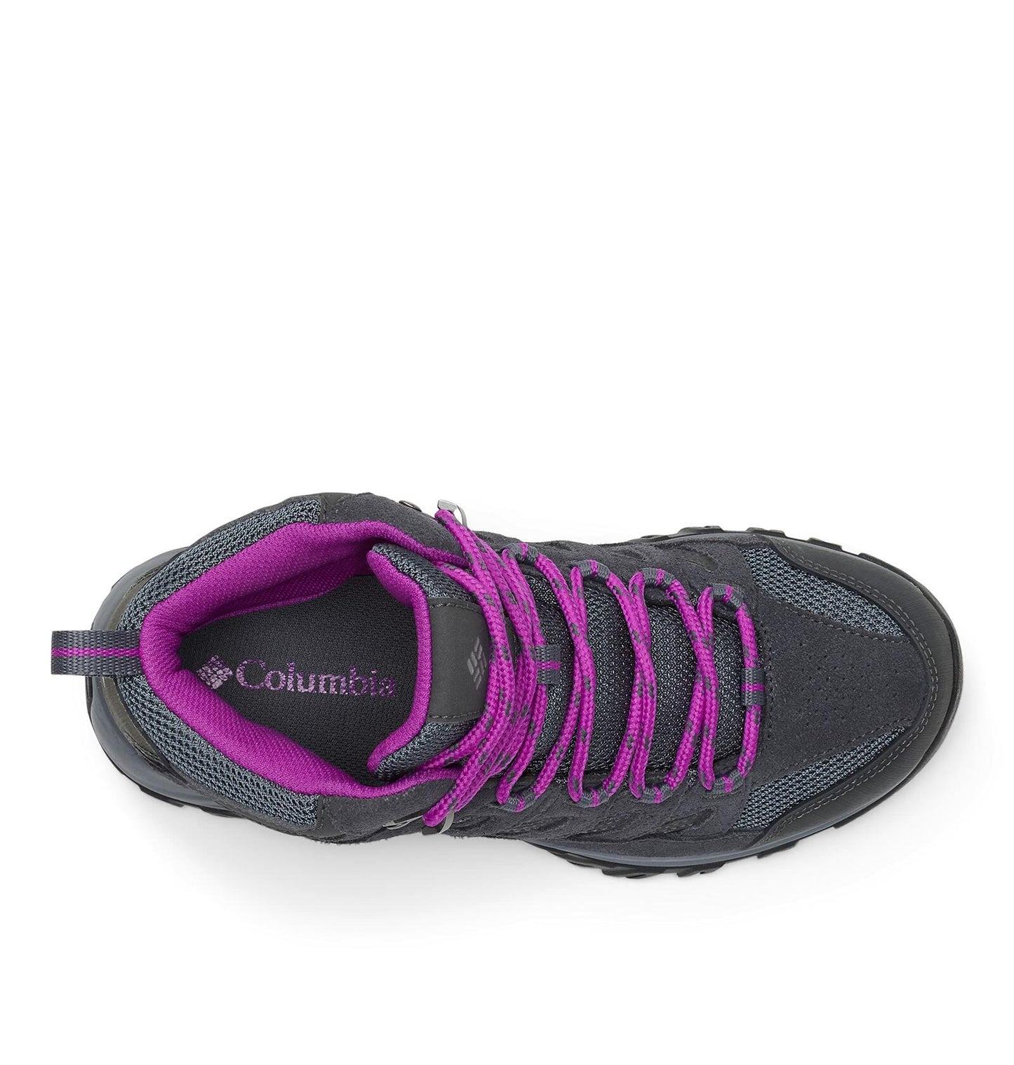 Columbia womens Crestwood Mid Waterproof Boot Hiking Shoe, Graphite/Bright Plum, 9 Wide US