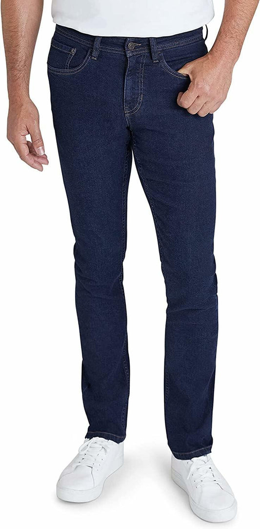 IZOD Men's Straight Fit Jeans - Comfortable Stretch Casual Pull On Denim Jeans for Men - Ultrasoft Men's Fashion Pants, Size 40W x 32L, Raw Wash