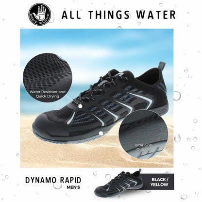 Body Glove Men's Dynamo Rapid 2.0 - Multipurpose Water Shoes for Hiking, Beach, Outdoor and Swimming - Hydro Sport Water Shoes in Black/Charcoal