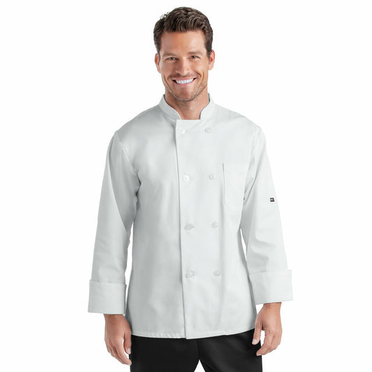 On The Line by ChefUniforms.com Men's Classic Long Sleeve Chef Coat (White, 2X)