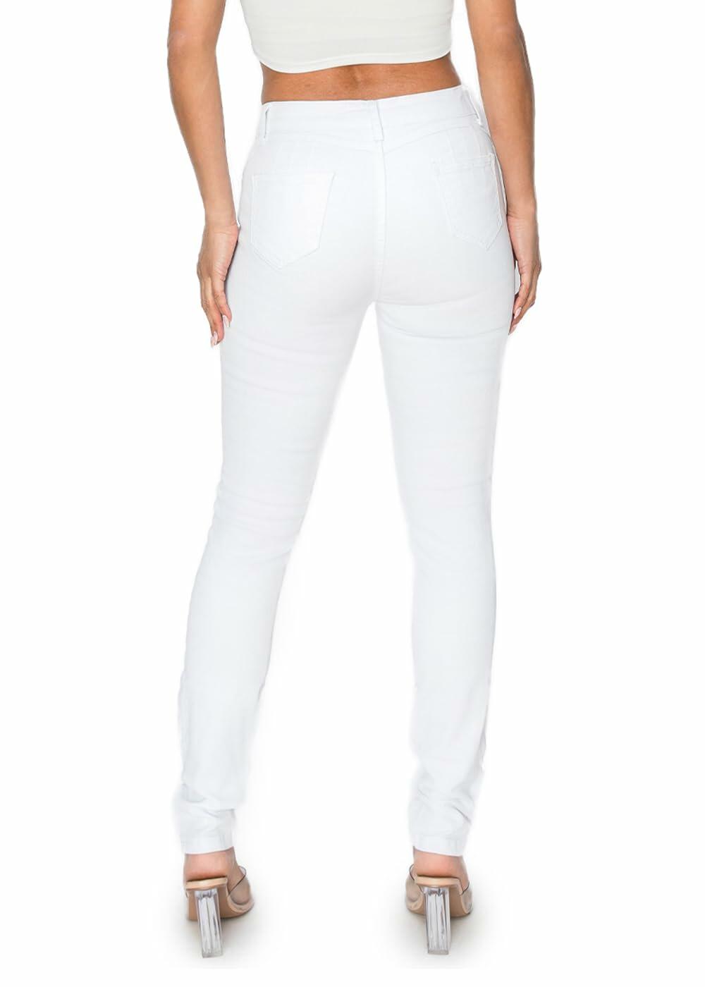 2LUV Women's Distressed Skinny 1a00 Jeans White 15