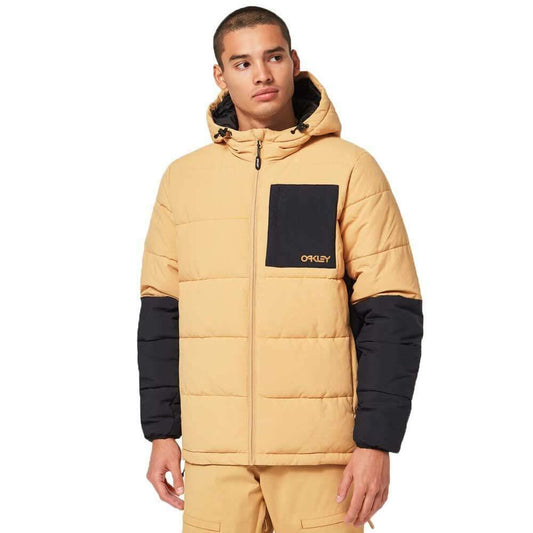 Oakley Standard Tahoe Puffy RC Jacket, Light Curry/Blackout, Large